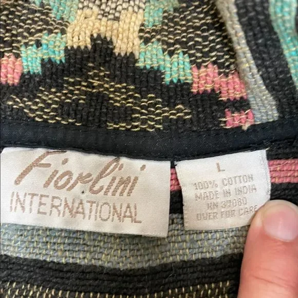 Vinatge Crop Bolero Jacket Quilted Tapestry Southwestern Vibes boho - Picture 2 of 5